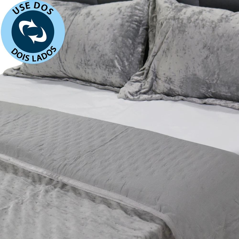 Kit Colcha Queen Cobre Leito