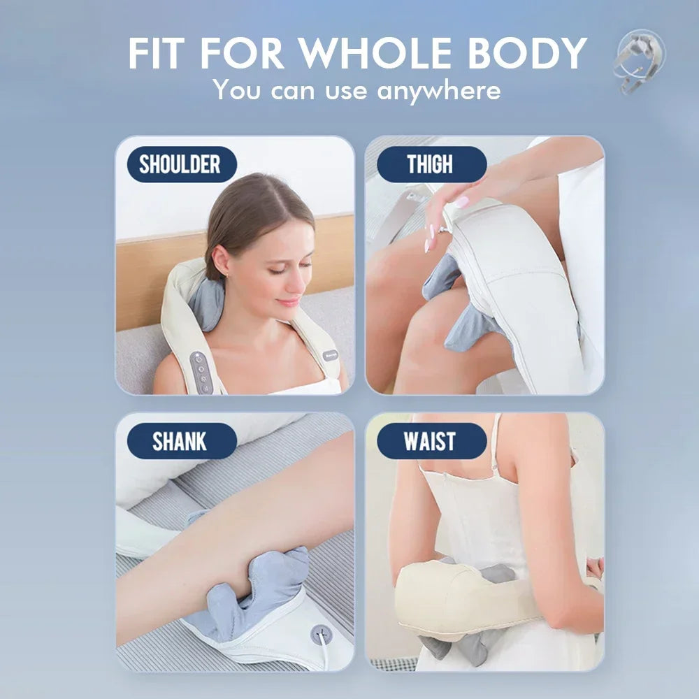 Massageador elétrico sem fio de pescoço e ombro