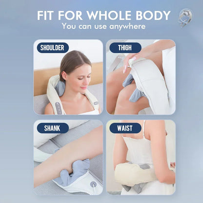 Massageador elétrico sem fio de pescoço e ombro