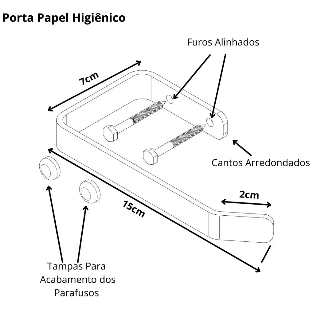 Suporte Porta Papel Higiênico De Parede