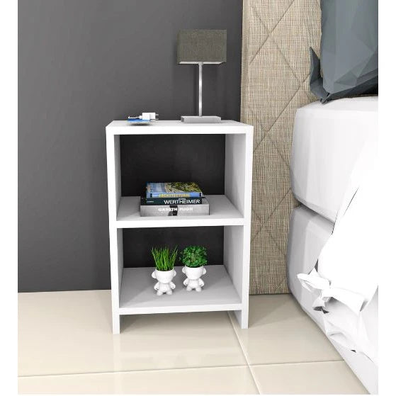 Mesa de Cabeceira 60cm em MDF Branco